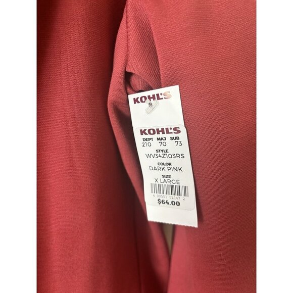 NWT Simply Vera Vera Wang Womens Size XL Boyfriend Blazer Jacket Dark Pink - Picture 4 of 5